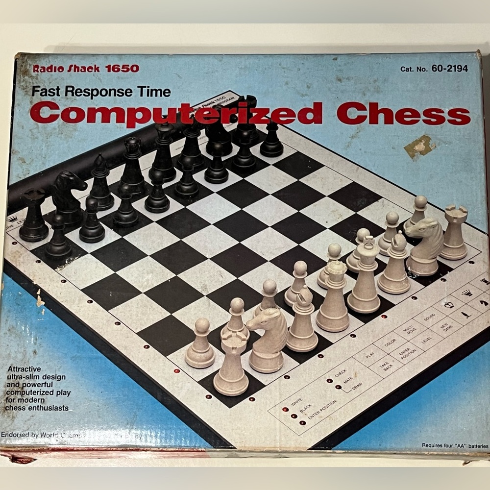 Radio Shack Computerized Chess Board Tandy 1650 Vintage Retro